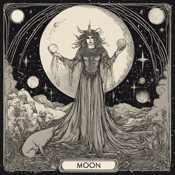 Carta tarot de la luna en los arcanos mayores 